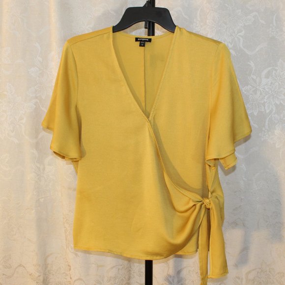 Express Tops - Express wrap front blouse sz L